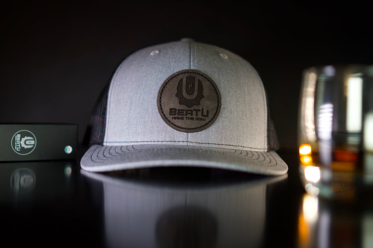 BeatU Circle Leather Patch Hat