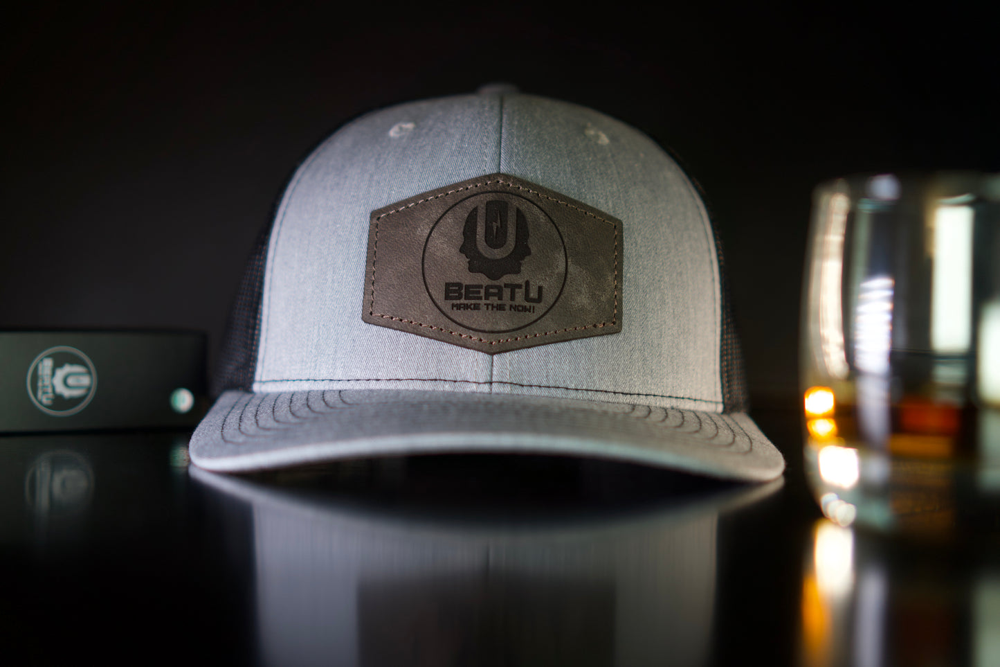 BeatU Hexagon Leather Patch Hat